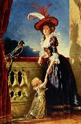 Labille-Guiard, Adelaide Portrait of Louise Elisabeth of France with her son oil painting reproduction